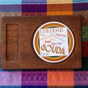Vintage Gail Craft Woodenware Tile Cheese Tray